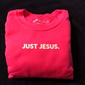 Pink faith statement sweatshirt